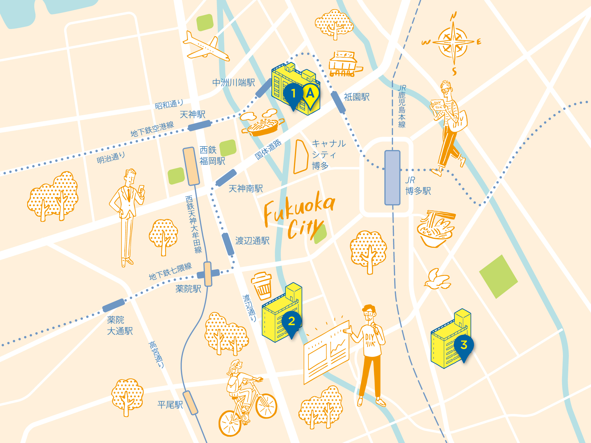福岡市エリアマップ